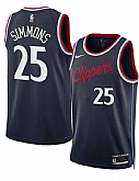 Men's Los Angeles Clippers #25 Ben Simmons Navy 2024-25 Icon Edition Stitched Jersey Dzhi,baseball caps,new era cap wholesale,wholesale hats